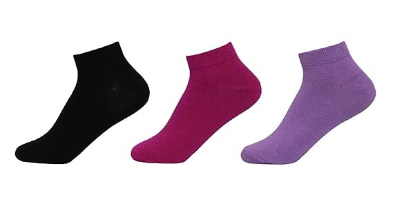 Supersox Women's Combed Cotton Sneaker Length Plain Socks (Wccp0919, Purple, Free Size, Ankle Length)