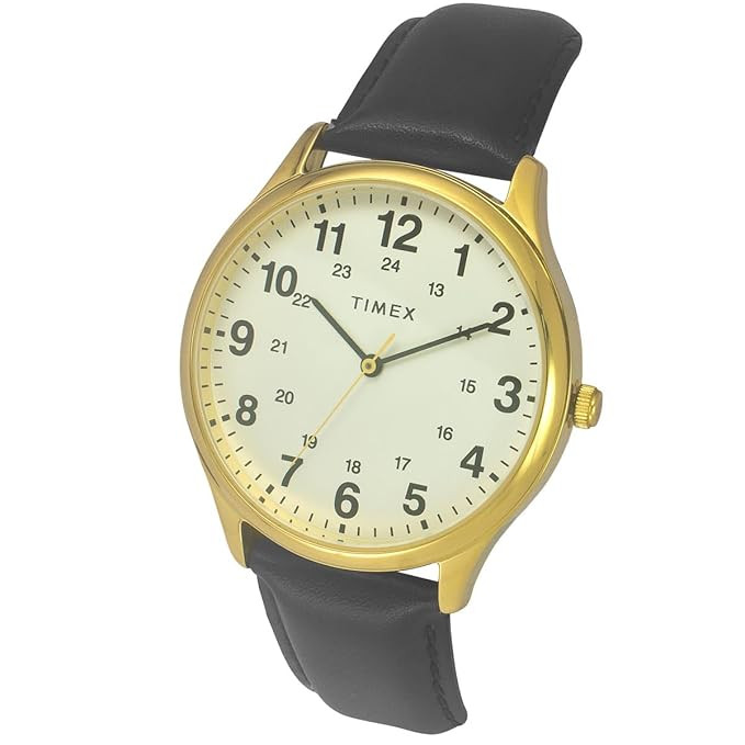 TIMEX Analog Watch for Men with Round Dial & Water Resistant Man's Wrist Watches