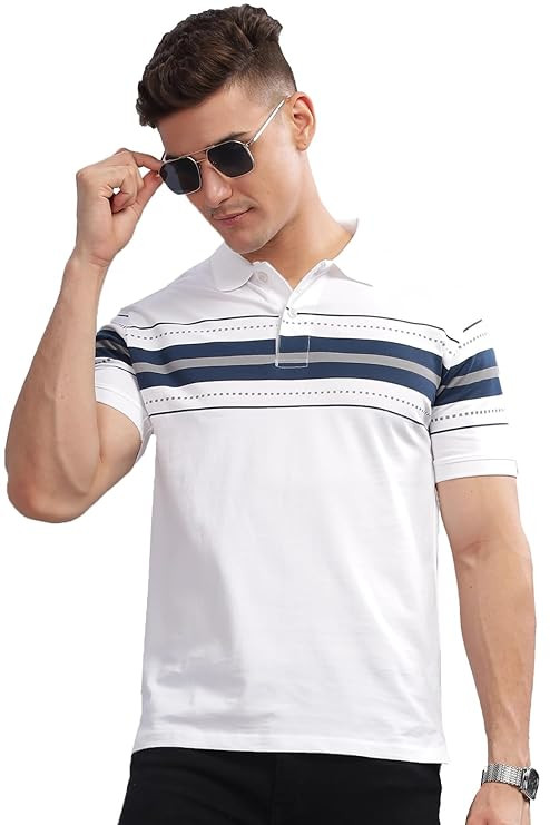 ADRO Regular Fit Polo T-Shirt for Men| Printed Polo T-Shirt | Cotton Polo T Shirt