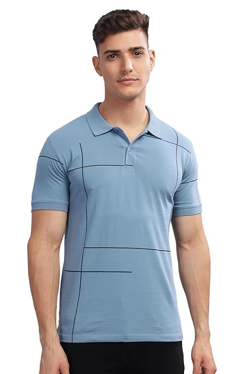 ADRO Regular Fit Polo T-Shirt for Men| Printed Polo T-Shirt | Cotton Polo T Shirt