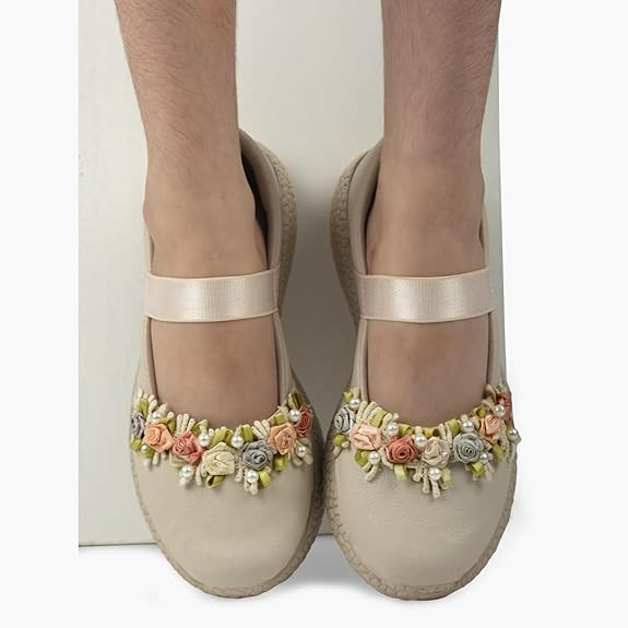 KazarMax Kids Girls Floral Ballet Flat Ballerina