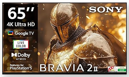 Sony 164 cm (65 inches) BRAVIA 2M2 Series 4K Ultra HD Smart LED Google TV K-65S25BM2