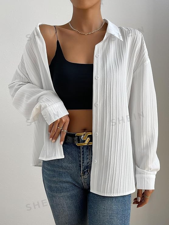 GRECIILOOKS Shirt for Women | Women Shirt | Long Shirt for Women | Shirt Tops for Women | Oversized Shirt for Women